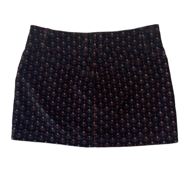 🌺WE THE FREE Joanie Corduroy Mini Skirt in Black w/ White/Red designs Size 25🌺 - Picture 3 of 6